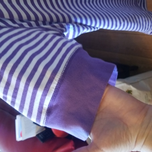 Striped Purple & White Hoody Top 2XL - Picture 2 of 7